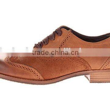 Latest Model Wood Sole Suede Leather Men Brogue Shoes Lace up Men Casual Dress Shoes Men Hand-made Formal Shoes photo-4