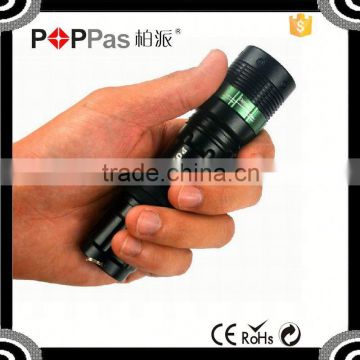 POPPAS T820 Hot Sale XPE Led Adjustable Focus aluminum police flashlight