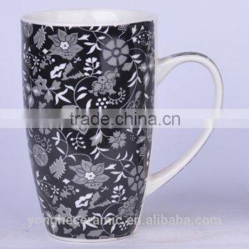 Black and white coffee mugs