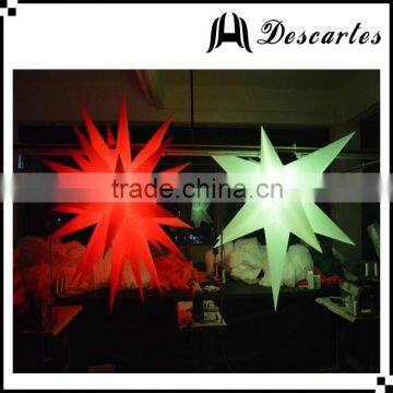 Lighting decorative party star, LED inflatable hang concert star for sale