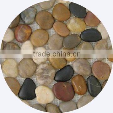 white black red yellow mixed oval pebbles stone