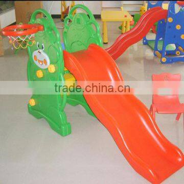 Indoor Plastic Slide for Kids Bear Slides with Basket