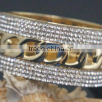 2016 Hottest Fashion lady jewelry Gold Plated woman's bracelet bangles Rhinestone Crystal bracelet bangle