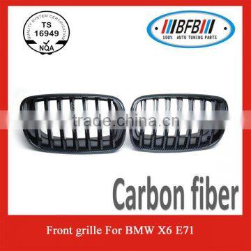 CARBON FIBER AUTO FRONT GRILLE FOR BMW X6 E71 CAR GRILLE