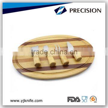 Stainless Steel Cheese Knife Set With Wood Handle