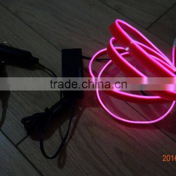 DC12V Flash Car seat lighting decoration"Polar light 2"2.2mm Purple Single welt EL WIRE