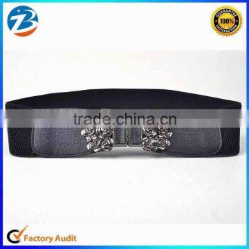 New Trendy Ladies Elastic Wide PU Waistband Belt