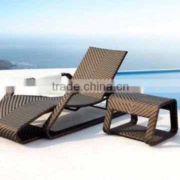 Evergreen Wicker Furniture - Luxury design wicker sunbed for beach hotel and resort