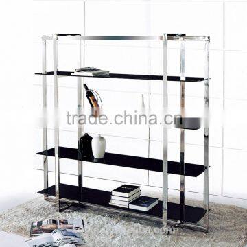 PT-L005 New design office furniture stainless steel book case shelf