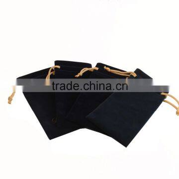 Super Soft Golden LOGO Small Drawstring Gift Bags 18 Years Supplier