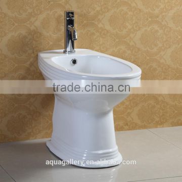 Floor Mounted Bidet with Faucet Hole