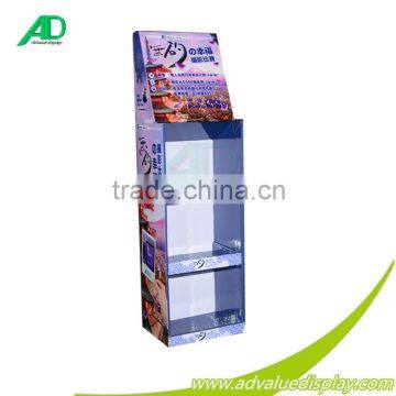 Chinese Supplier Floor Cardboard 3 case Display Rack