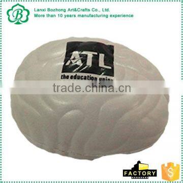 PU brain shape stress ball with logo print