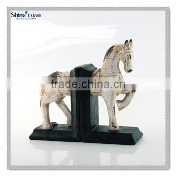 Polyresin Wood Finidh Horse Cute Bookends Animal Bookends photo-5