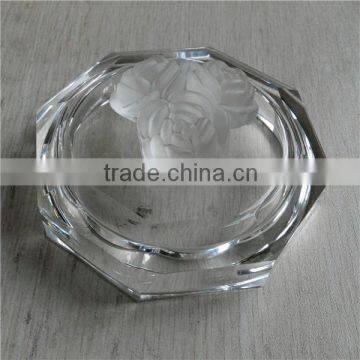 Lovely Circle Crystal Jewerly Box for Decoration, crystal box