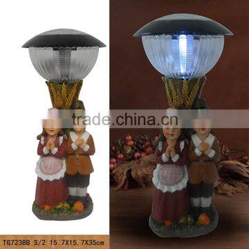 Mini Solar Powered Harvest Led Light Outdoor Solar Yellow Flashing Light Solar Street Light For Garden photo-2