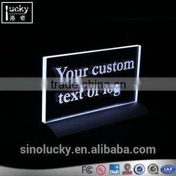 Acrylic Flashing Illuminated Engraved LED Message Menu Sign Writing Board