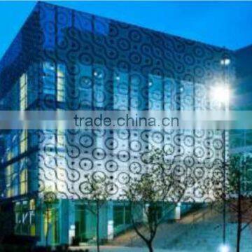 Printable PVC-coated Tensile Fabric Architecture Facade Curtain Wall for Construction Building Glass Curtain Wall