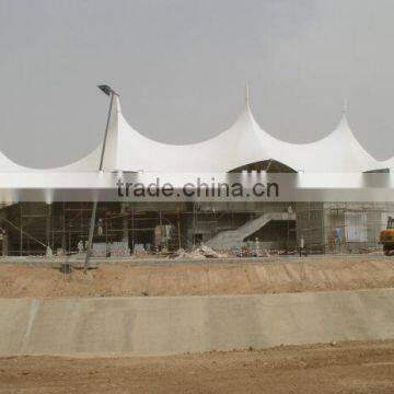 Guangzhou Supplier Ryadh Stadium PVC Coated Tensiled Fabric Architecture Canopy By Textile Architecture Company