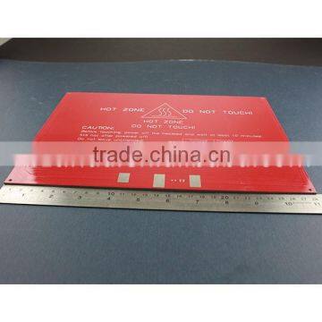 Tinda Customized Heatbed High Quality Hot Sale Red Color 3d Printer Heat Bed Alu 214*214mm