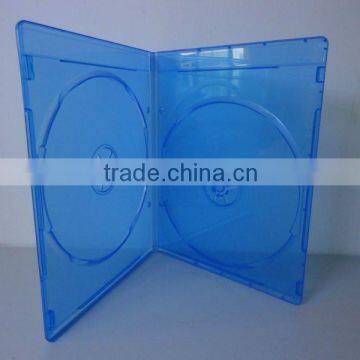 Hot Selling 7mm Slim Double Bluray DVD Case With Printing / Emboss Logo