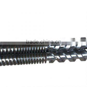 bimetallic parallel counter rotating twin screw for PVC extrusion machine