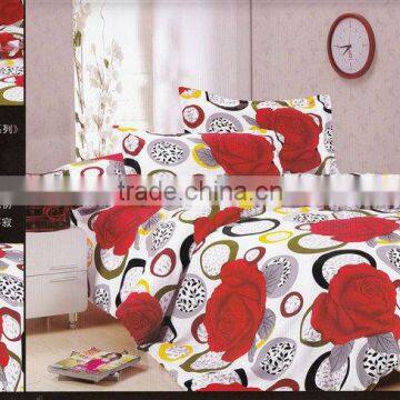 100% polyester bedsheet set/flower pattern/70gsm bedding set/pigment print/many designs/nantong factory