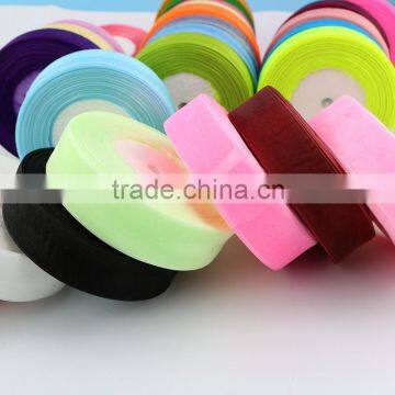 Wholesale handmade flower making sheer ribbon, organza ribbon, christmas packaging ribbon