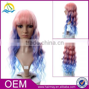 New design fashion red blond brown box braid wig synthetic sew in hair wig