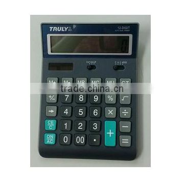 Truly brand 12 digits dual power calculator