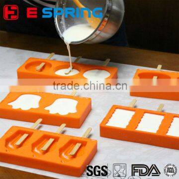 New Arrival 3 Cell DIY Frozen Ice Cream Pop Mold Popsicle Maker Ice Lolly Mould