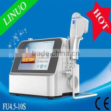 Hips Shaping 2015 NEW AND BEST! FU4.5-10S 8MHz Skin Tighten Portable Hifu Machine 0.1-2J