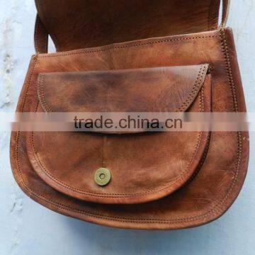 genuine leather saddle bags/pure leather side bags/row leather saddle bags