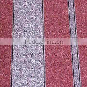 Deep Color Embossing Vinyl Striped Washable Wallpaper photo-5