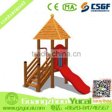 cheap kids wooden plastic outdoor playground slides eqiupment