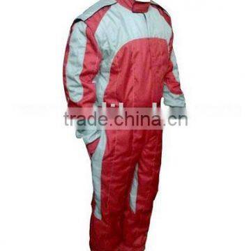 Red And White Kart Racing Suit