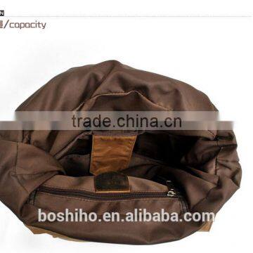 Boshiho Latest Design Genuine Cowhide Leather Backpack Bag Outdoor Backpack Black photo-4