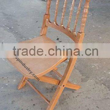 Natural Color Beech Wood Folding Napoleon Chair