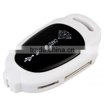 Hi-Speed USB2.0 Card Reader Writer Support SD MS TF M2 XD White New