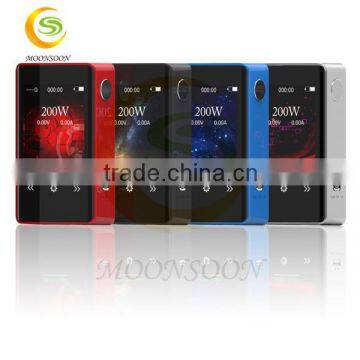 Alibaba Express Hot Selling 200Watt High Wattage Touch Screen Box Mod Original Yep Hells Gate 200w TC Mini