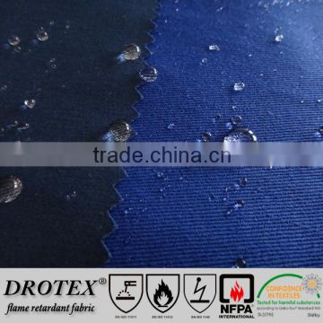 Drotex flame proof water and oil repellent cotton/polyester blending fabric for multi-hazard workwear