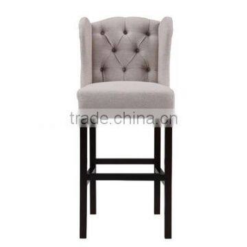 fabric seater wing back bar chair