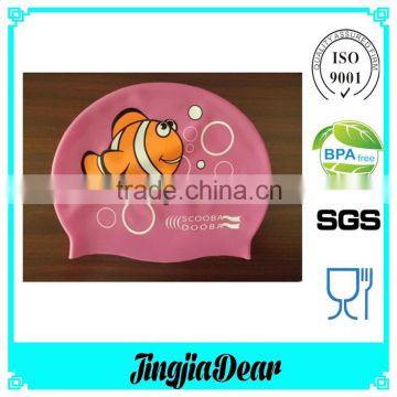 New Children Cartoon Style Silicone Swimming Caps Waterproof Water Swim Cap