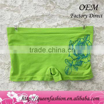 Flower print women slim fit underwear boy shorts boxer