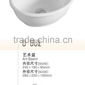 3-002 Bathroom oval art basin with water hole