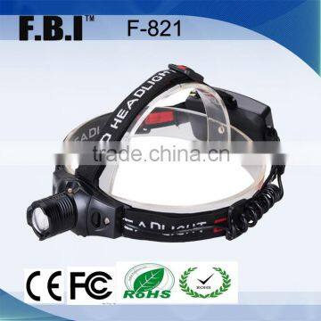 lightweight anodized aluminum alloy outdoor rechargeable zoom led headlamp