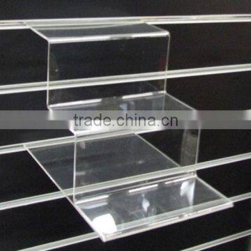 slat-wall 3-step acrylic shoes display