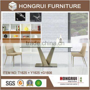 China furniture ,dining room set, Modern Square Glass Dining Table