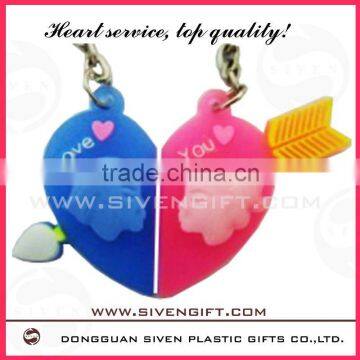 love Custom soft pvc Phone Charm