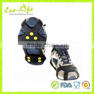 4 Sizes 10 Spikes Climbing Walking Silicone Snow Ice Gripper, Shoe Cover Crampons photo-4
